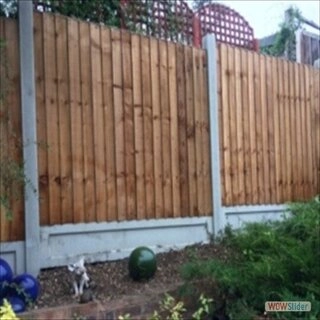 6ft fence with posts and gravelboards