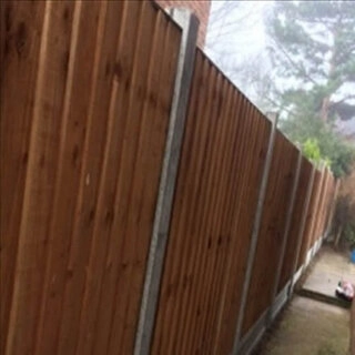 Closeboard fence with posts and gravelboards